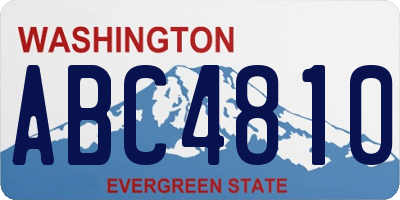 WA license plate ABC4810