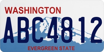 WA license plate ABC4812
