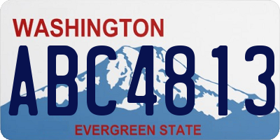 WA license plate ABC4813