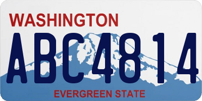 WA license plate ABC4814