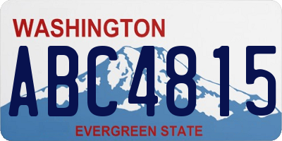 WA license plate ABC4815