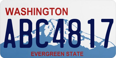 WA license plate ABC4817