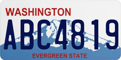 WA license plate ABC4819