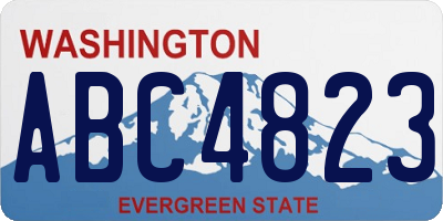 WA license plate ABC4823