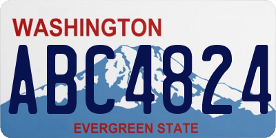 WA license plate ABC4824