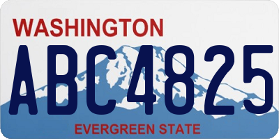 WA license plate ABC4825