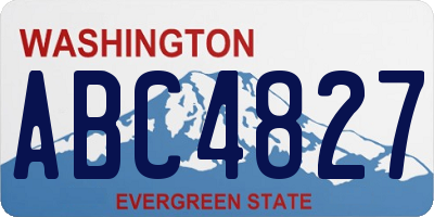 WA license plate ABC4827
