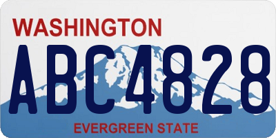 WA license plate ABC4828