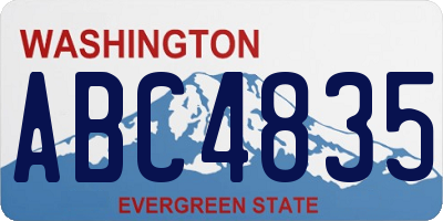 WA license plate ABC4835