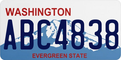 WA license plate ABC4838