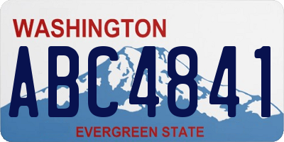 WA license plate ABC4841