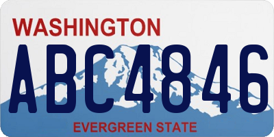 WA license plate ABC4846