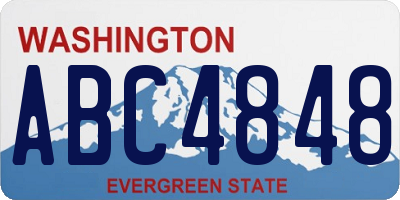 WA license plate ABC4848
