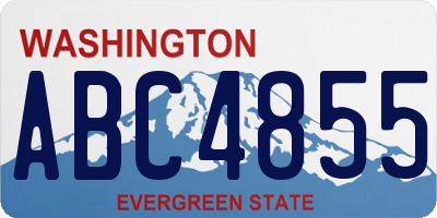 WA license plate ABC4855
