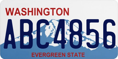 WA license plate ABC4856