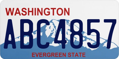 WA license plate ABC4857