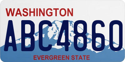 WA license plate ABC4860