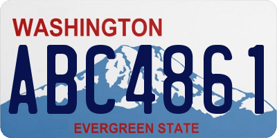 WA license plate ABC4861