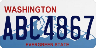 WA license plate ABC4867