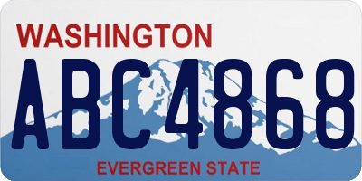 WA license plate ABC4868