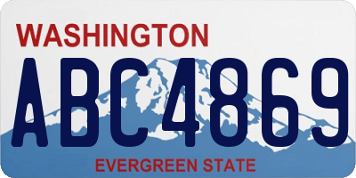 WA license plate ABC4869