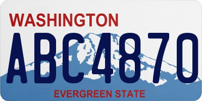 WA license plate ABC4870