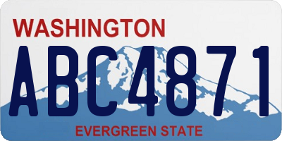 WA license plate ABC4871