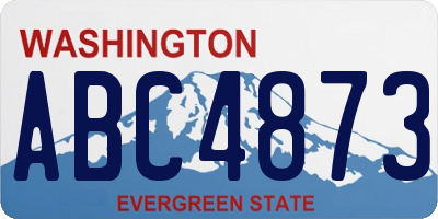WA license plate ABC4873