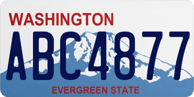 WA license plate ABC4877
