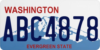 WA license plate ABC4878