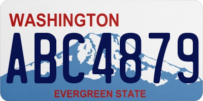 WA license plate ABC4879