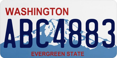 WA license plate ABC4883