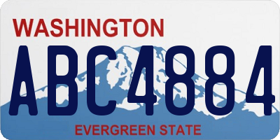 WA license plate ABC4884