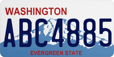 WA license plate ABC4885
