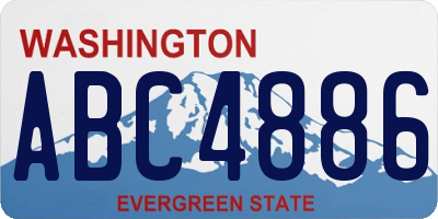 WA license plate ABC4886