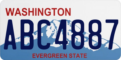 WA license plate ABC4887