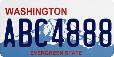 WA license plate ABC4888