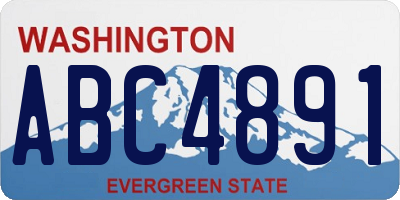 WA license plate ABC4891