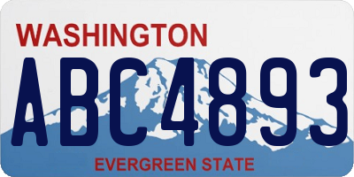 WA license plate ABC4893