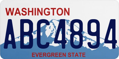 WA license plate ABC4894
