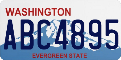 WA license plate ABC4895