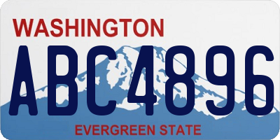 WA license plate ABC4896