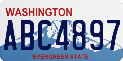 WA license plate ABC4897