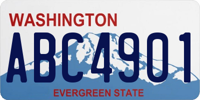 WA license plate ABC4901