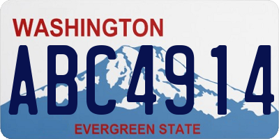 WA license plate ABC4914