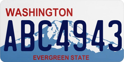 WA license plate ABC4943