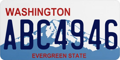 WA license plate ABC4946
