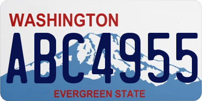 WA license plate ABC4955