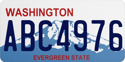WA license plate ABC4976