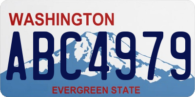 WA license plate ABC4979